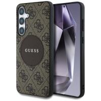 Guess 4G Round Patch Classic Logo MagSafe - Etui do Samsung Galaxy S25 (brązowy) Guess 4G Round Patch Classic Logo MagSafe - Etui do Samsung Galaxy S25 (brązowy)