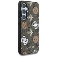 Guess 4G Printed Colored Peony Pattern MagSafe - Etui do Samsung Galaxy S25 (brązowy)