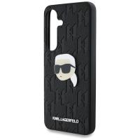 Karl Lagerfeld Leather Monogram Pin Logo Karl Head - Etui Samsung Galaxy S25+ (czarny)