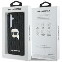 Karl Lagerfeld Leather Monogram Pin Logo Karl Head - Etui Samsung Galaxy S25+ (czarny)