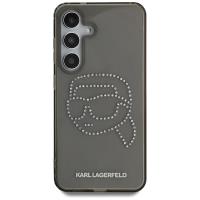 Karl Lagerfeld Rhinestones Karl Head Logo - Etui Samsung Galaxy S25 (czarny)