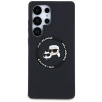 Karl Lagerfeld Silicone Double Heads And Circle MagSafe - Etui Samsung Galaxy S25 Ultra (czarny)