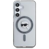 Karl Lagerfeld Button Karl Head Printed Logo MagSafe - Etui Samsung Galaxy S25 (czarny)