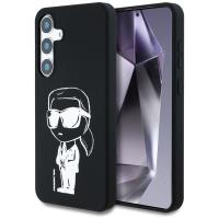 Karl Lagerfeld Silicone Graffiti Ikonik Printed Logo MagSafe - Etui Samsung Galaxy S25 (czarny)