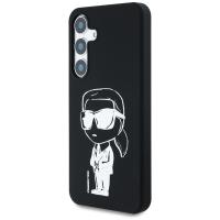 Karl Lagerfeld Silicone Graffiti Ikonik Printed Logo MagSafe - Etui Samsung Galaxy S25 (czarny)