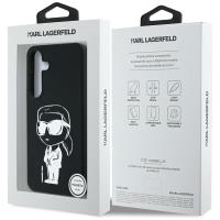 Karl Lagerfeld Silicone Graffiti Ikonik Printed Logo MagSafe - Etui Samsung Galaxy S25 (czarny)