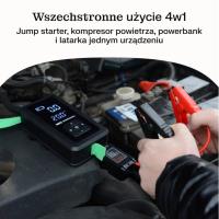 Green Cell - PowerBoost Air Car Jump Starter / Rozrusznik / Latarka / Powerbank do samochodu z kompresorem 8000mAh 1000A