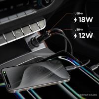 Spigen Essential EV302 - Ładowarka samochodowa 2x USB-A 30W (Czarny)