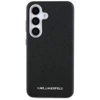 Karl Lagerfeld Saffiano Full Wrapped Elongated Metal Logo MagSafe - Etui do Samsung Galaxy S25+ (czarny)