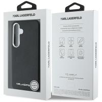 Karl Lagerfeld Saffiano Full Wrapped Elongated Metal Logo MagSafe - Etui do Samsung Galaxy S25 (czarny)