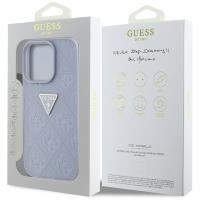 Guess Hot Stamp 4G Pattern Triangle Metal Logo - Etui do iPhone 16 Pro (fioletowy)