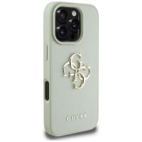 Guess Grained Big 4G Logo Small Classic Logo - Etui do iPhone 16 Pro (zielony)