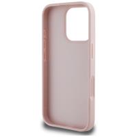 Guess Grained Big 4G Logo Small Classic Logo - Etui do iPhone 16 Pro (różowy)