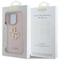 Guess Grained Big 4G Logo Small Classic Logo - Etui do iPhone 16 Pro (różowy)