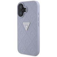 Guess Hot Stamp 4G Pattern Triangle Metal Logo - Etui do iPhone 16 (fioletowy)