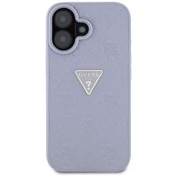 Guess Hot Stamp 4G Pattern Triangle Metal Logo - Etui do iPhone 16 (fioletowy)