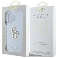 Guess Grained Big 4G Logo Small Classic Logo - Etui do iPhone 16 (niebieski)