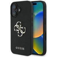 Guess Grained Big 4G Logo Small Classic Logo - Etui do iPhone 16 (czarny)