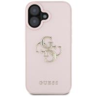 Guess Grained Big 4G Logo Small Classic Logo - Etui do iPhone 16 (różowy)