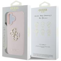 Guess Grained Big 4G Logo Small Classic Logo - Etui do iPhone 16 (różowy)