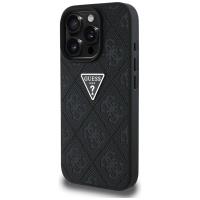 Guess Hot Stamp 4G Pattern Triangle Metal Logo - Etui do iPhone 16 Pro Max (czarny)