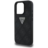 Guess Hot Stamp 4G Pattern Triangle Metal Logo - Etui do iPhone 16 Pro Max (czarny)