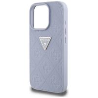 Guess Hot Stamp 4G Pattern Triangle Metal Logo - Etui do iPhone 16 Pro Max (fioletowy)