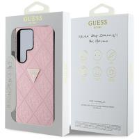 Guess Hot Stamp 4G Pattern Triangle Metal Logo - Etui Samsung Galaxy S25 Ultra (różowy)