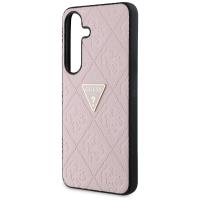 Guess Hot Stamp 4G Pattern Triangle Metal Logo - Etui do Samsung Galaxy S25 (różowy)