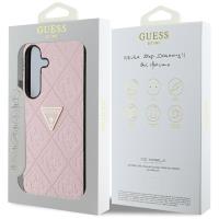 Guess Hot Stamp 4G Pattern Triangle Metal Logo - Etui do Samsung Galaxy S25 (różowy)