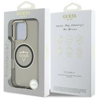 Guess IML Metal Mountain Logo MagSafe - Etui do iPhone 16 Pro (czarny)