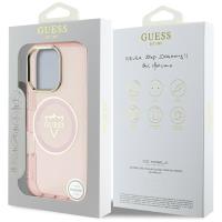 Guess IML Metal Mountain Logo MagSafe - Etui do iPhone 16 Pro (różowy)