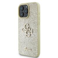 Guess Fixed Glitter Big 4G - Etui iPhone 16 Pro (złoty)