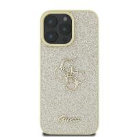 Guess Fixed Glitter Big 4G - Etui iPhone 16 Pro (złoty)