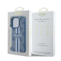 Guess 4G Printed Stripes MagSafe - Etui iPhone 16 Pro (niebieski)