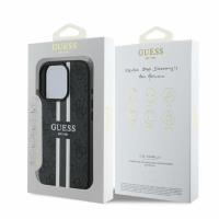 Guess 4G Printed Stripes MagSafe - Etui iPhone 16 Pro (czarny)