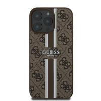 Guess 4G Printed Stripes MagSafe - Etui iPhone 16 Pro (brązowy)