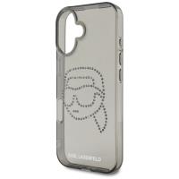 Karl Lagerfeld IML Rhinestones Karl Head - Etui do iPhone 16 (czarny)