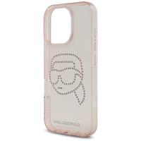 Karl Lagerfeld IML Rhinestones Karl Head - Etui do iPhone 16 Pro Max (różowy)