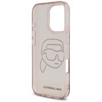 Karl Lagerfeld IML Rhinestones Karl Head - Etui do iPhone 16 Pro Max (różowy)