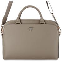 Guess Grained Zipper Pocket Triangle Logo - Torba na notebooka 15" (brązowy) Guess Grained Zipper Pocket Triangle Logo - Torba na notebooka 15" (brązowy)