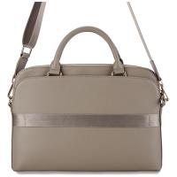 Guess Grained Zipper Pocket Triangle Logo - Torba na notebooka 15" (brązowy)