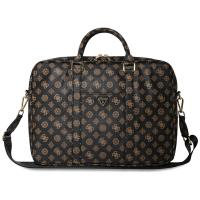 Guess 4G Peony Front Pocket Zipper Triangle Logo - Torba na notebooka 16" (czarny)