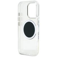 Guess IML Metal Colored Circle Classic Logo MagSafe - Etui do iPhone 16 Pro (czarny)