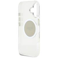 Guess IML Metal Colored Circle Classic Logo MagSafe - Etui do iPhone 16 (szary)