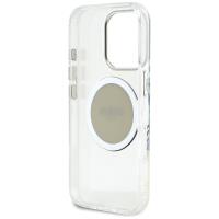 Guess IML Metal Colored Circle Classic Logo MagSafe - Etui do iPhone 16 Pro (szary)