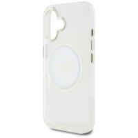 Guess IML Metal Colored Circle Classic Logo MagSafe - Etui do iPhone 16 (biały)