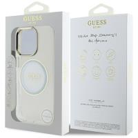 Guess IML Metal Colored Circle Classic Logo MagSafe - Etui do iPhone 16 Pro Max (biały)