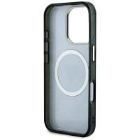 Guess IML Metal Glitter 4G Circle Triangle MagSafe - Etui do iPhone 16 Pro Max (czarny)