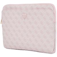 Guess 4G Zipper Pocket Triangle Logo Sleeve - Etui na notebooka 14" (różowy)